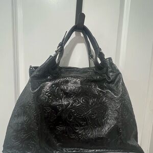 Isadora Embossed Leather Handbag